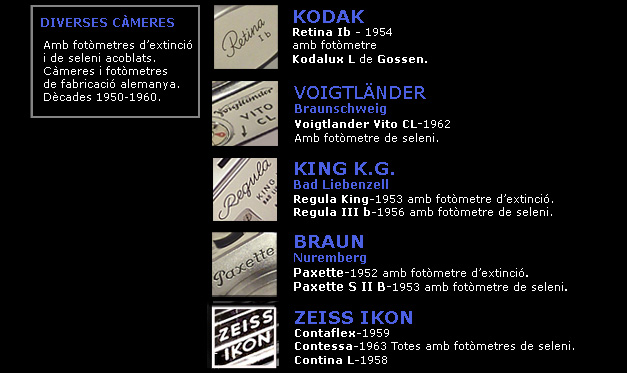 Kodak / Voigtländer / King KG / Braun / Zeiss Ikon